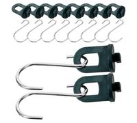 Greenhouse Hanging Hook Twist Clip for Adjustable Plant Support | Metal and Plastic Build, Silver Finish, Twist Tie with S Shaped Hook for Gardens and Nursery Racks
