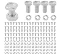 Greenhouse Nuts and Bolts,100 Sets Aluminium Hex Nuts and Square Head Bolts for Building Repairing Greenhouse Necessary Accessories