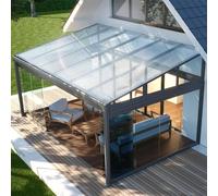 Greenhouse Panels Clear Acrylic Plastic Sheet, Polycarbonate Roof Panels, UV Protection, for Outdoor, Sunrooms, Sheds, Huts, Easy to Cut(1.2x5m/4x16.4ft)