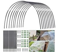 Greenhouse Plant Hoops Set Folding fibreglass poles Set Seedling Arch Shed Bracket Vegetable Garden Grow Tunnel Support (30PCS)