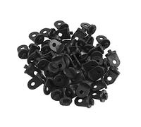 Greenhouse Plant Support Clips, 50pcs, Black Plastic Hanging Hooks, 3x2cm, for Plants, Crops, Baskets, Pots