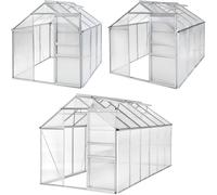 tectake Greenhouse Aluminum in Clear | Size: Large TECTAKE Clear Large