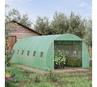Greenhouse Polytunnel Walk-in Flower Plant Steel 6 x 3 M Outdoor Outsunny Green One Size