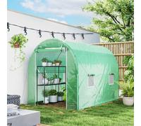 Outsunny Greenhouse Polytunnel Walk-in Grow Plant Steel 3 X 2 M Outdoor, Green