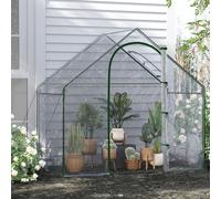 Greenhouse Portable Walk-in PVC w/ Zipped Door for Flowers Plant