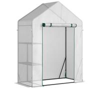 Outsunny Greenhouse for Outdoor, Portable Gardening Plant Grow House w/ Shelf
