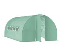 Greenhouse Reinforced Walk-in Polytunnel Garden Steel Frame 6 x 3M