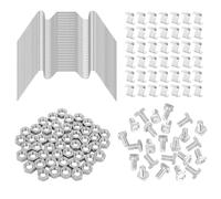 Greenhouse Repair Kit - 100 Galvanised W Clips, 100 Overlap Stainless Steel Z Clips, 100 Aluminium Square Greenhouse Bolts & Nuts - M6 x 12mm | Accessories, Fittings and Spares