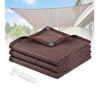 Greenhouse Shade Cloth with Grommets, Breathable Fence Privacy Screen Pergola Shade Cover, 90% Brown Shades Netting for Patio Garden Porch, Sunshade Mesh Fabric Net(2.5x13.0m)
