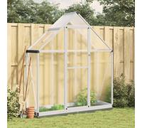 Greenhouse Silver 169x58x202 cm Aluminium Frame PC 4mm Panels Base UVproof Vent