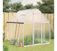 Greenhouse Silver Aluminium Polycarbonate 224x169x195 cm 4mm PC Panels in ase