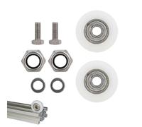 Greenhouse Sliding 30mm 1.18 inch Door Roller Kit,Greenhouse Door Wheels Replacement Glass Roller Kits Round Groove Nylon Pulley Wheels for Slide Gate Green House