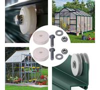 Greenhouse Sliding Door Wheel Roller Repair Kit 22mm Nylon Wheels x 2