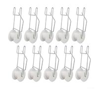 Greenhouse tomato roller hook with sturdy lattice wire design to support climbing For cherry tomatoes and other plants, enhancing vertical space use and plant growth (10 pieces)