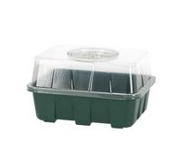 Greenhouse Tray Propagator Kit With Lid | 1pcs | L18.4cm x D14.1cm x H10.5cm | Growing Seeds, Seedling & Plug Starter | Plastic Growing Trays | Flat Base | Mini Greenhouse Frame |