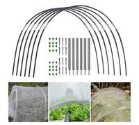Greenhouse Tunnel DIY Portable Connectors Garden Netting Kit | Grow for Raised Beds, Row Cover, Farm, Garden, Yard, Flowers, Vegetables, Seedlings