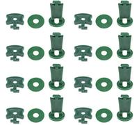 Greenhouse Twist Clips Plastic Greenhouse Fixing Clips Washers Extender Corner Clips for Aluminium Greenhouse Bubble Wrap Insulation Netting Shading (Green 50*Clips + 50*Washers + 50* T Extenders)