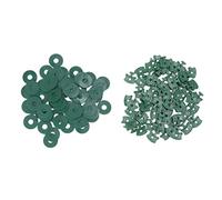 Greenhouse Twist Clips Shading Fixing Clips Durable Plastic Fastener for Greenhouse Insulation Bubble Netting Wrap 100PCS with Washers 20x20mm
