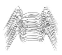 Greenhouse W Wire Glass Clips for Pane Fixing Stainless Steel 50pcs | Silver Finish, Easy Install and Remove, for Glazing Bars and Seasonal Upkeep