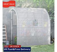 Outsunny Walk-In Lean To Wall Greenhouse W/window&door 200Lx 100W X 213Hcm In White White