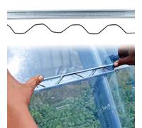 Greenhouse Wiggle Wire to Prevent Film Tearing, 1.3mm Thickened Rail Slot Windproof Greenhouse Locking Channel Clips for Fastening Film Shade Net(16 pcs)