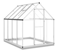 Greenhouse with Aluminium Base Frame, 224 x 169 x 202 cm, UV-Resistant Polycarbonate Panels, Walk-In, with Ventilation and Gutter for Garden, Balcony, Patio, Protection and Cultivation