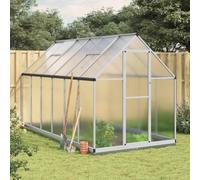 Greenhouse with Aluminium Base Frame, 334 x 169 x 202 cm, Silver, UV-Resistant Greenhouse with Ventilation, Weatherproof Cold Frame for Growing, Wintering and Protection of Plants in the Garden