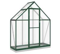 Greenhouse with Aluminium Base Frame, Green, 169 x 58 x 202 cm, with UV-Resistant Polycarbonate Panels for Garden, Balcony, Patio, with Ventilation, Double Door, Protection for Plants and Cultivation