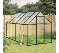 Greenhouse with Base Frame, Aluminium, Green, 334 x 169 x 195 cm, UV-Resistant with Ventilation, Large Greenhouse for Growing, Wintering and Frost Protection in the Garden or on Balcony