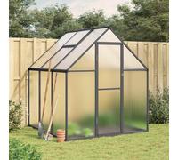 Greenhouse with Base Frame Anthracite 169x169x195 cm Aluminium Berkfield Home Multi One Size