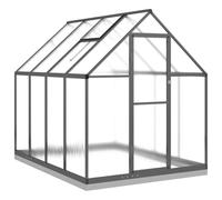 Greenhouse with Base Frame, Anthracite, 224 x 169 x 202 cm, Aluminium, UV-Resistant Polycarbonate Panels, Ventilation System, Weatherproof, Ideal for Garden, Balcony, Patio, Plant Protection