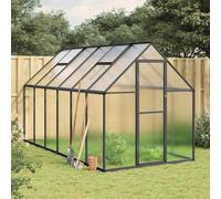 Greenhouse with Base Frame Anthracite 334x169x195 cm Aluminium Berkfield Home Multi One Size
