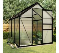 vidaXL Greenhouse with Base Frame Anthracite Aluminium 3.61 m²
