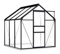 Vidaxl Greenhouse With Base Frame Anthracite Aluminium 3.61 M²
