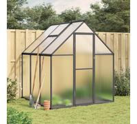(green, 169 x 169 x 195 cm) vidaXL Greenhouse with Base Frame Garden Walk in Plant Grow House Aluminium