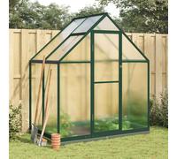 (green, 169 x 114 x 202 cm) vidaXL Greenhouse with Base Frame Garden Walk in Plant Grow House Aluminium