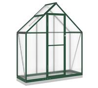 (green, 169 x 58 x 202 cm) vidaXL Greenhouse with Base Frame Garden Walk in Plant Grow House Aluminium