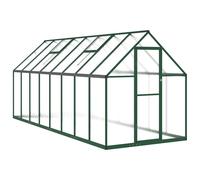 (anthracite, 445 x 169 x 195 cm) vidaXL Greenhouse with Base Frame Walk in Grow House Anthracite Aluminium
