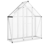 (green, 224 x 169 x 195 cm) vidaXL Greenhouse with Base Frame Garden Walk in Plant Grow House Aluminium