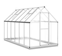 (anthracite, 334 x 169 x 202 cm) vidaXL Greenhouse with Base Frame Walk in Grow House Anthracite Aluminium