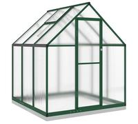 vidaXL Greenhouse with Base Frame Green 169x169x202 cm Aluminium