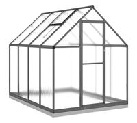 (anthracite, 224 x 169 x 202 cm) vidaXL Greenhouse with Base Frame Walk in Grow House Anthracite Aluminium