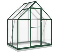 Greenhouse with Base Frame, Green, 169 x 114 x 202 cm, Aluminium, UV-Resistant, Weatherproof, with Ventilation, Ideal for Growing, Wintering, Protection of Plants in the Garden