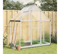 Greenhouse with Base Frame, Silver, 169 x 114 x 202 cm, Aluminium Construction, UV-Resistant for Growing and Wintering Vegetables, Flowers, Herbs in the Garden and on the Patio