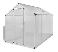 Greenhouse with Foundation, Reinforced Aluminium, 4.6 m², UV-Resistant Greenhouse with Ventilation and Thermal Insulation for Garden, Balcony, Patio for Growing Tomatoes, Herbs, Vegetables