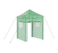 Greenhouse with Pop-Up Frame, Green, 200 x 200 x 300 cm, Iron, Foldable with Protective Polyethylene Film, Ideal for Garden, Patio, Growing and Wintering, Weatherproof for Tomatoes, Herbs