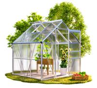 Greenhouse with roof window 190x190x195cm