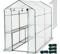 Tectake Greenhouse With Tarpaulin - White