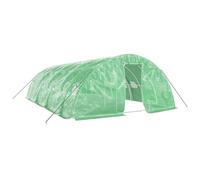 Greenhouse with Steel Frame and PE Film Green 40 m² 8 x 5 x 2.3 m with Ventilation and Roll-Up Windows Ideal for Growing, Wintering, Protection of Vegetables, Flowers, Herbs and Tomatoes