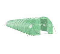 Greenhouse with Steel Frame and PE Film Green 54 m² 18 x 3 x 2 m with Ventilation and Protection for Vegetables Fruit Plants in the Garden on Balcony and Patio